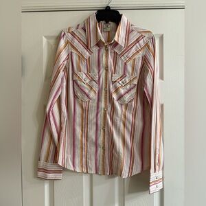 True Religion Multicolor Striped Button Down Shirt
